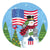 Custom Decor Patriotic Snowman Accent Magnet