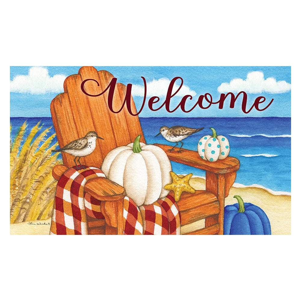 Custom Decor Mat - Fall Beach