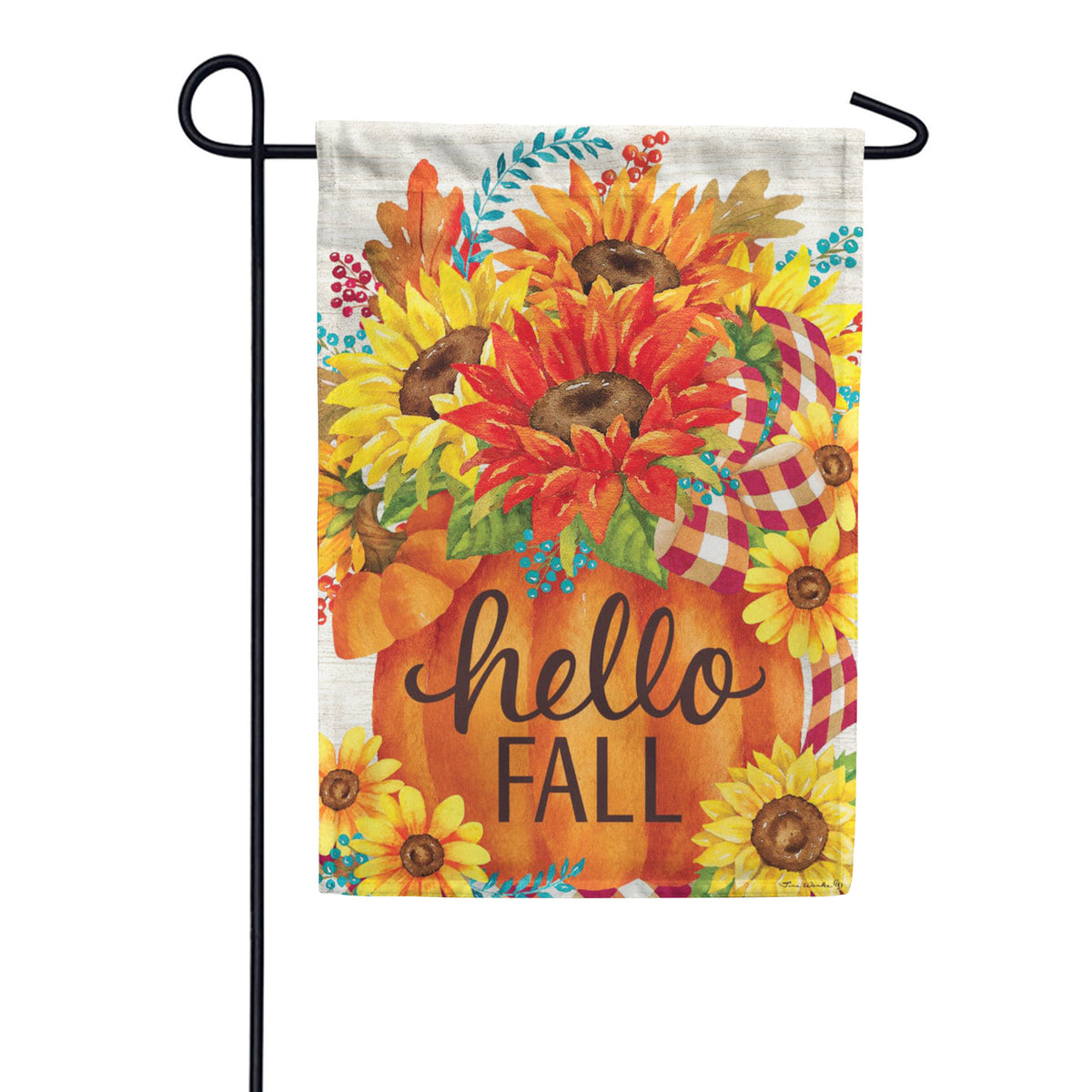Custom Decor Pumpkin Sunflower Garden Flag