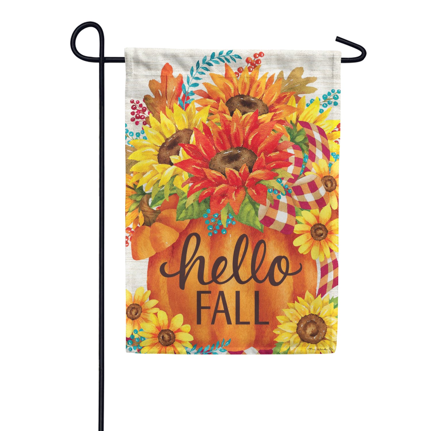 Custom Decor Pumpkin Sunflower Garden Flag