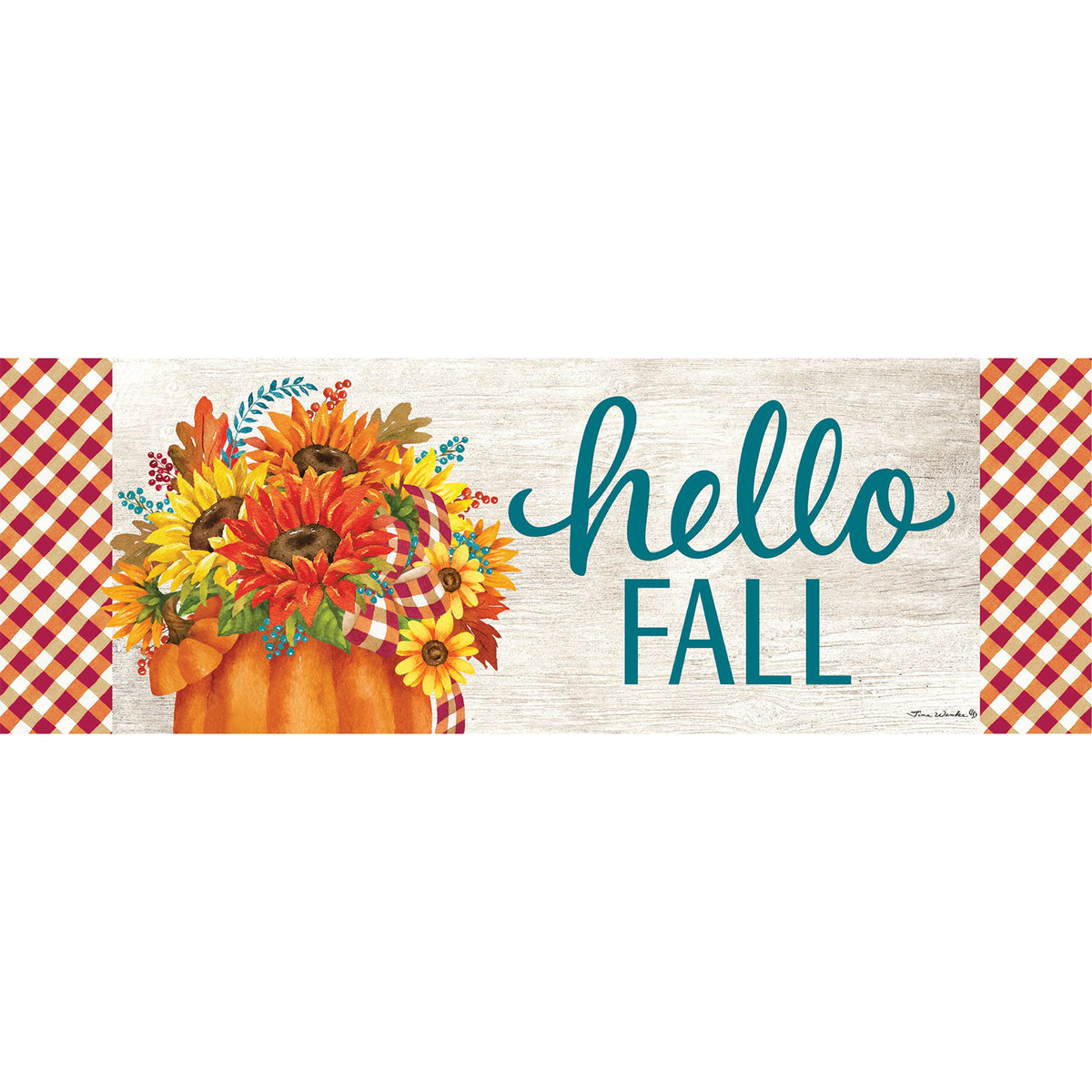 Custom Decor Pumpkin Sunflower Signature Sign