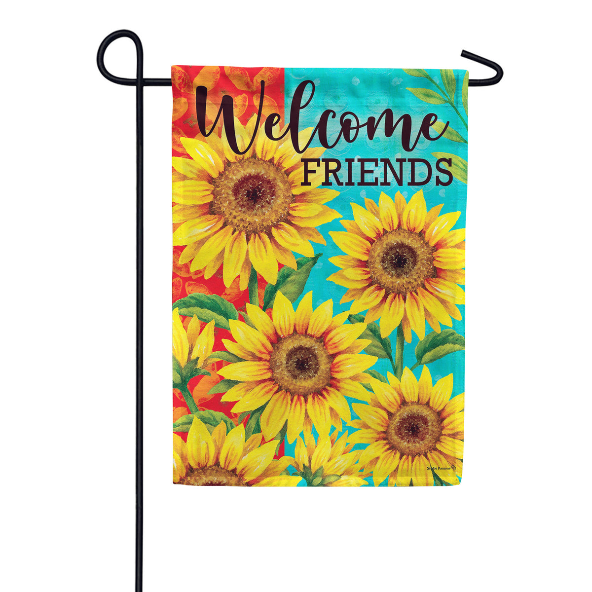 Custom Decor Sunflower Welcome Garden Flag