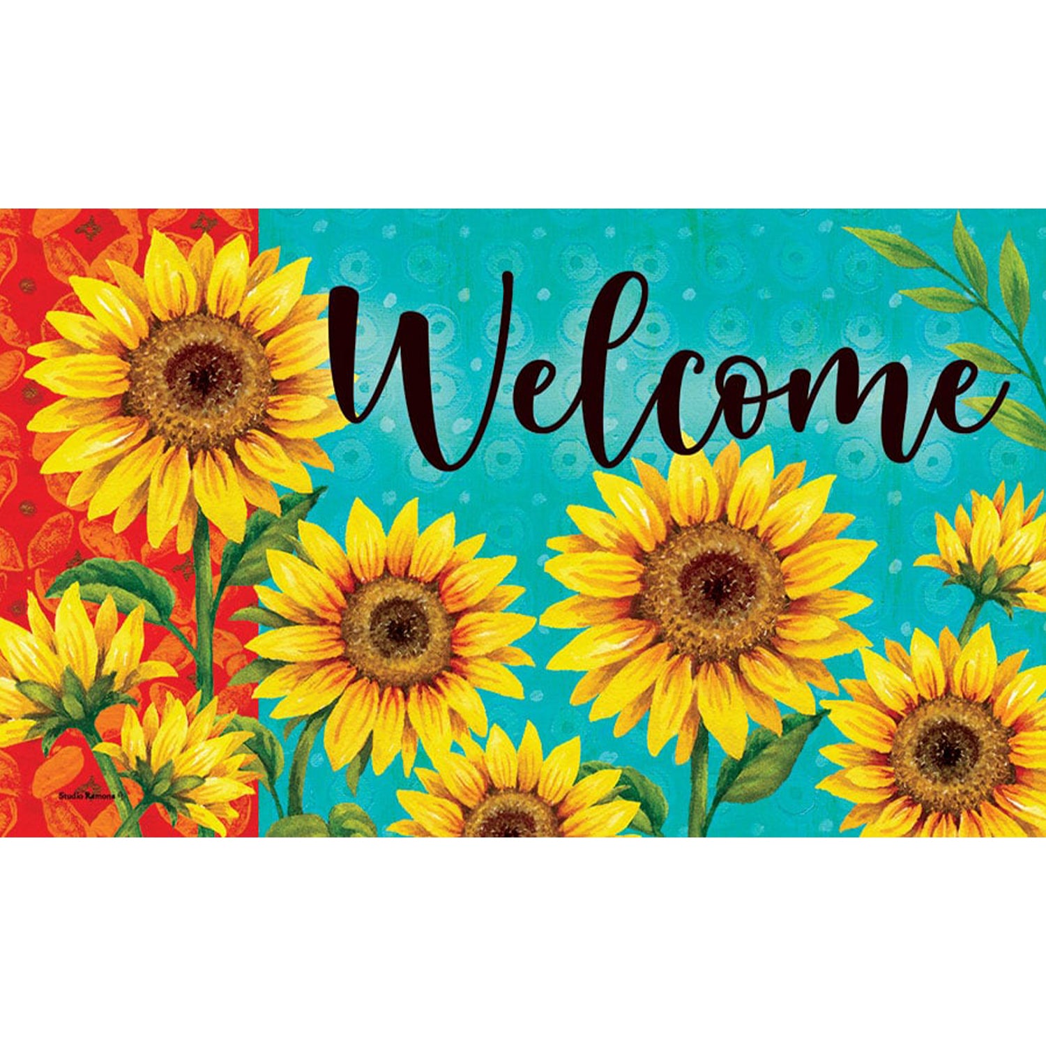 Custom Decor Mat - Sunflower Welcome