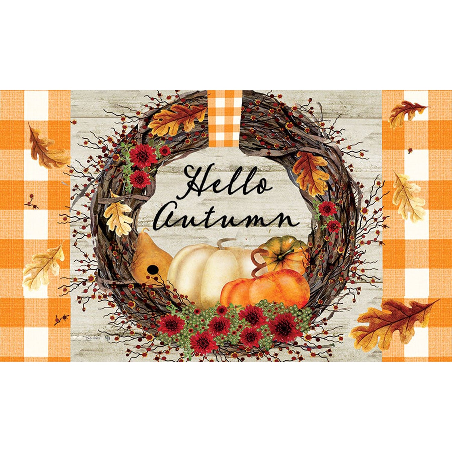 Custom Decor Mat - Autumn Wreath
