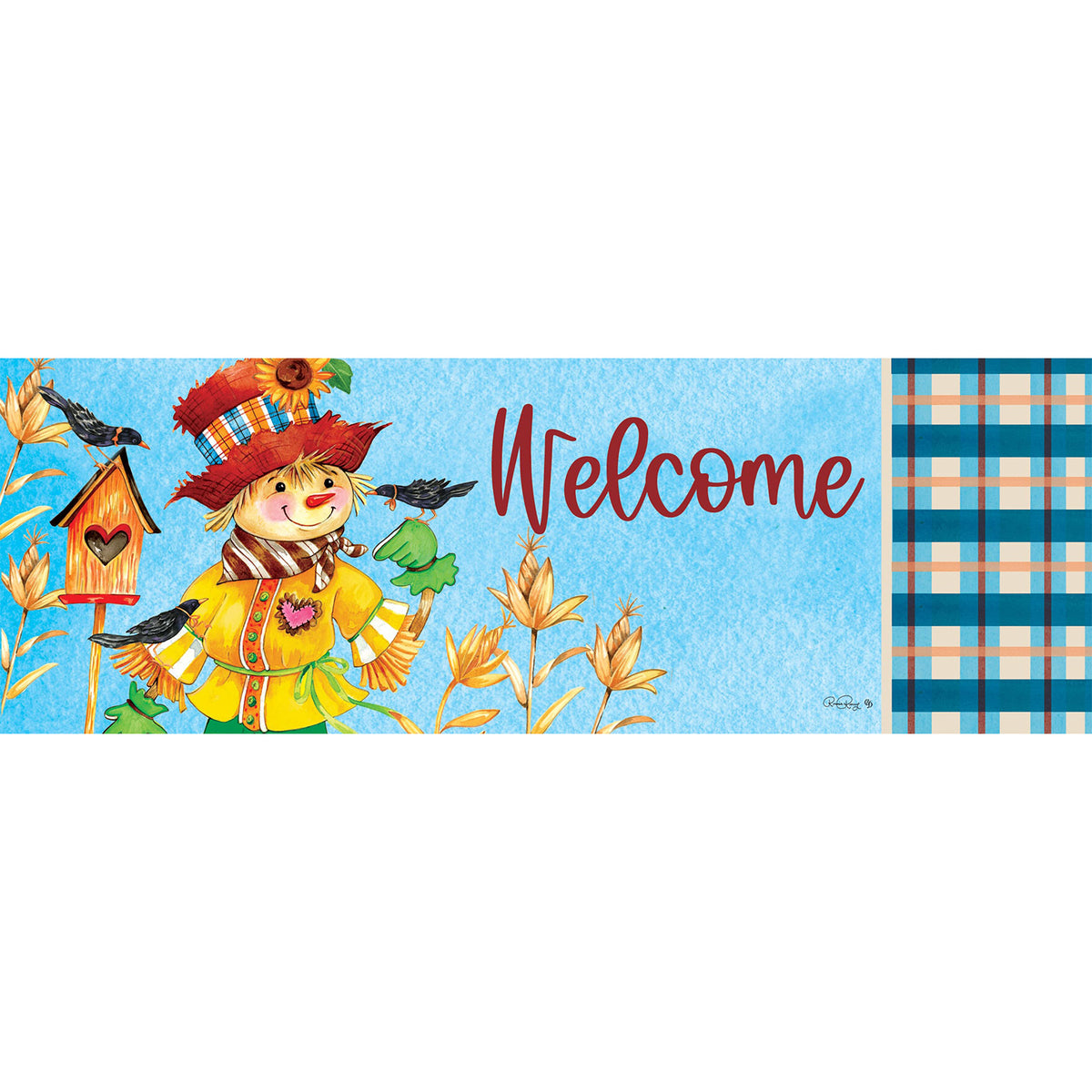Custom Decor Scarecrow Birdhouse Signature Sign