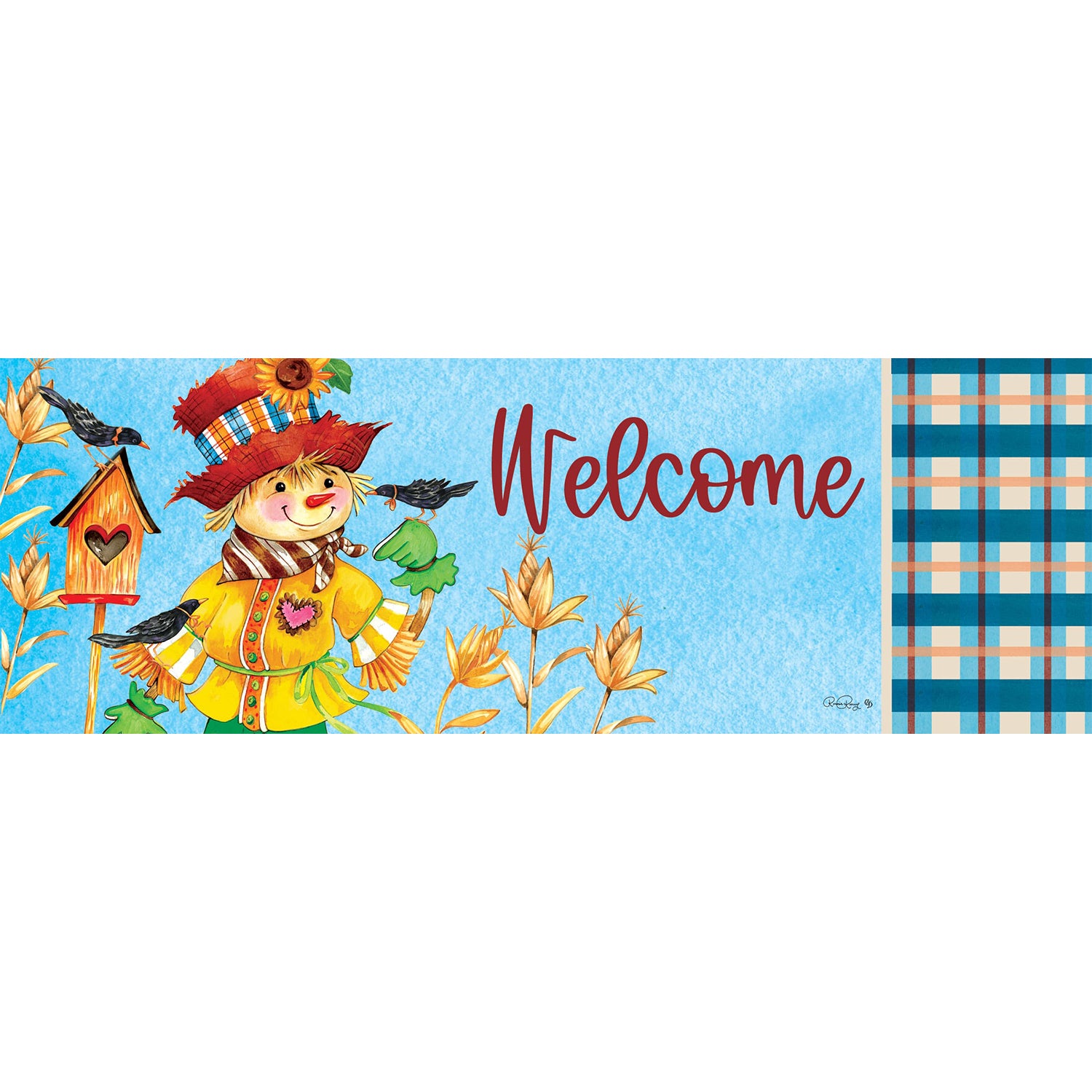 Custom Decor Scarecrow Birdhouse Signature Sign