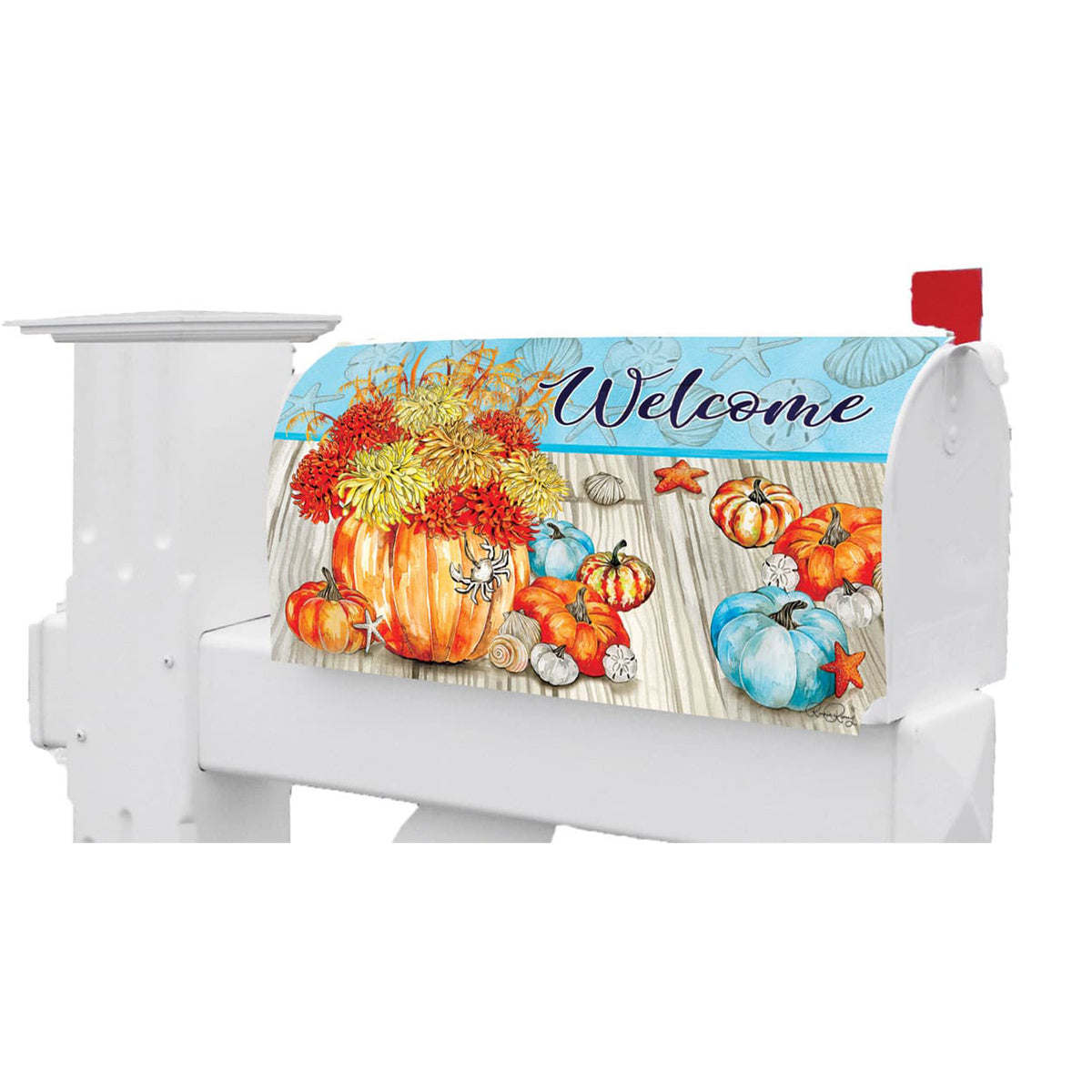 Custom Decor - Coastal Fall - Mailbox Makeover