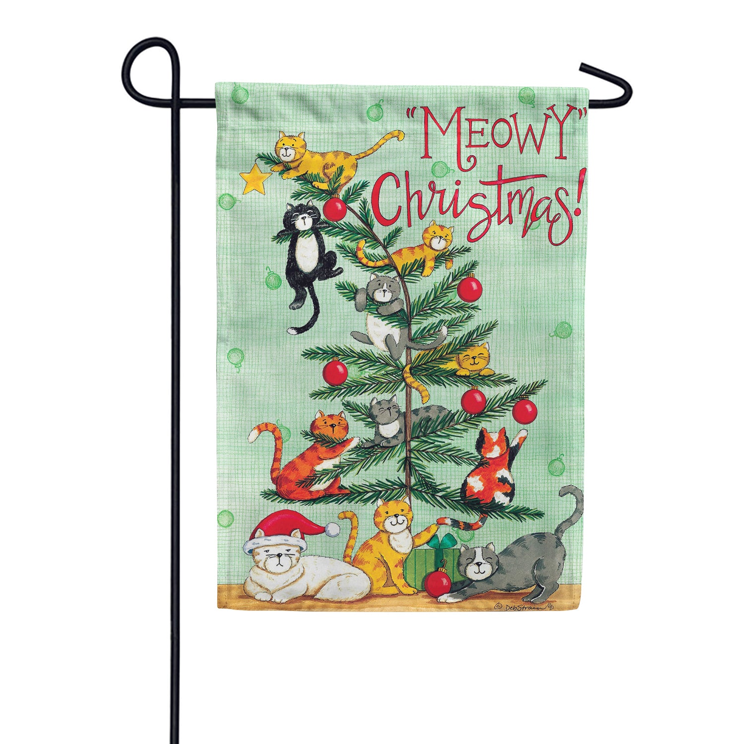 Custom Decor Meowy Christmas Garden Flag
