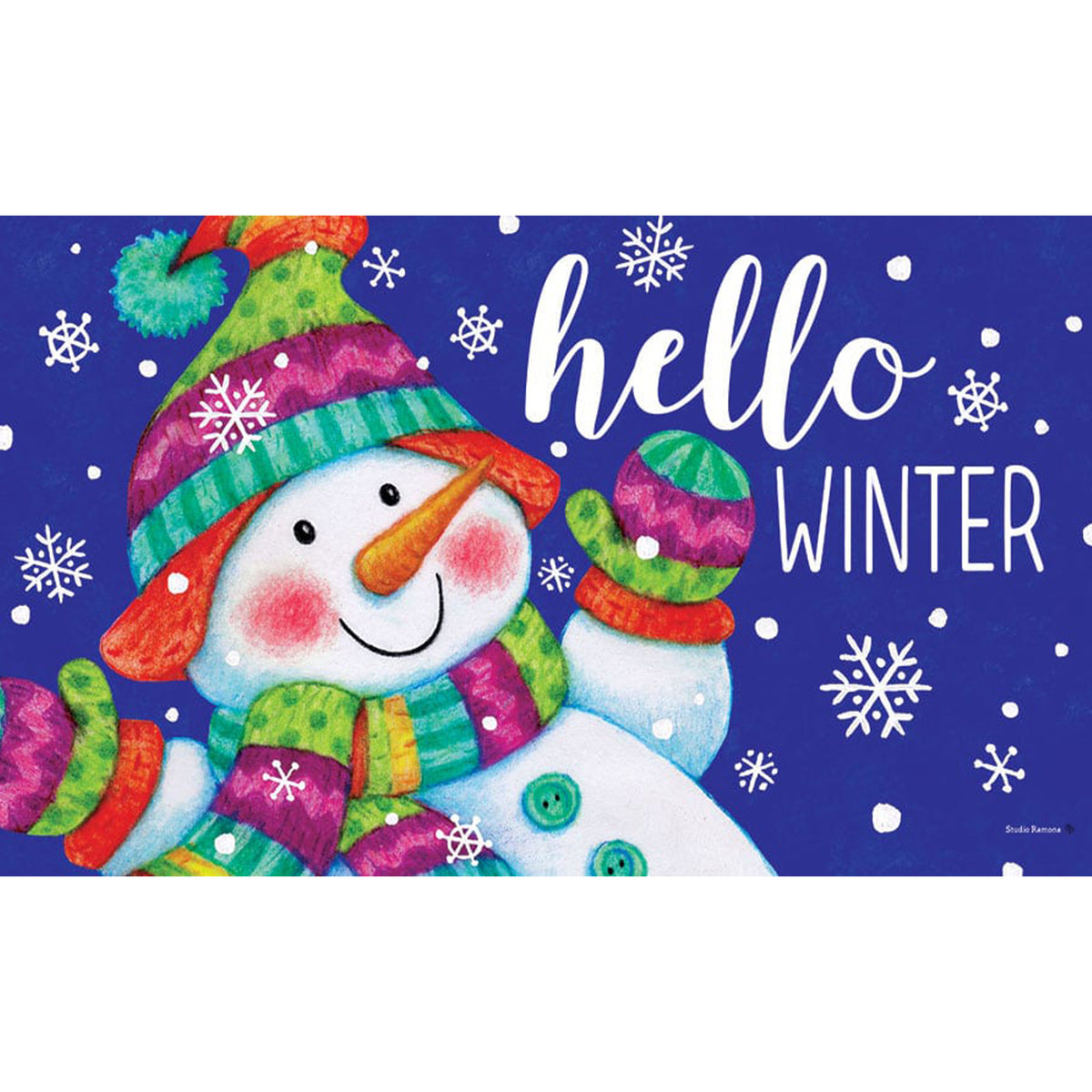 Custom Decor Mat - Hello Winter