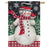 Custom Decor House Flag - Snowman & Cardinal