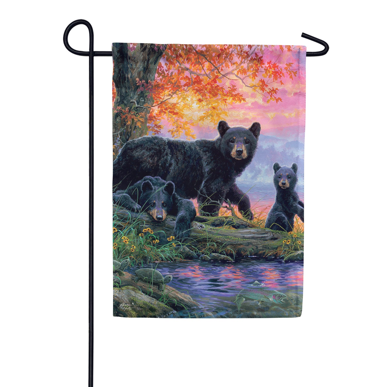 Custom Decor Garden Flag - Bear Family