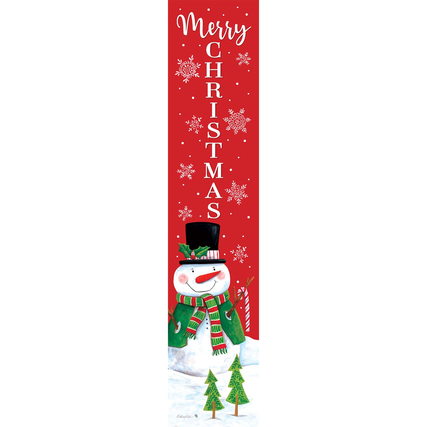 Custom Decor Yard Expression - Red & Green Snowman