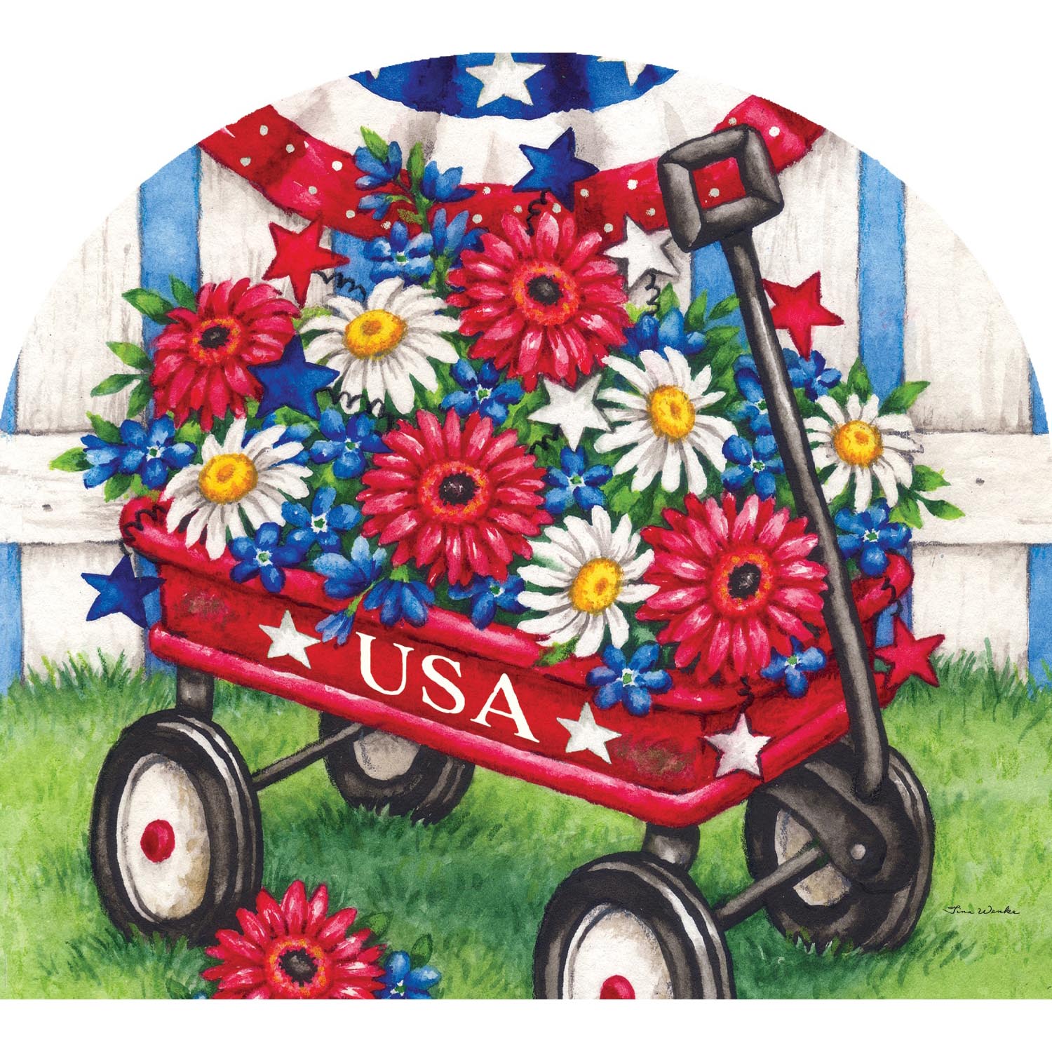 Patriotic Wagon Arbor Mate