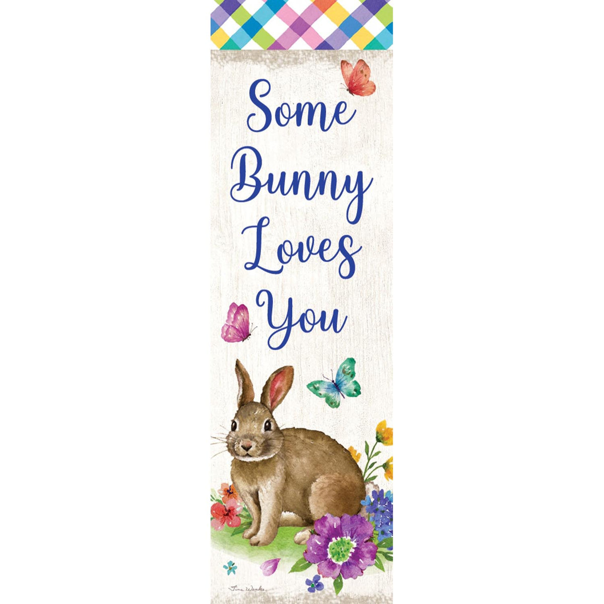 Bunny Plaid Plant Expressions Magnet