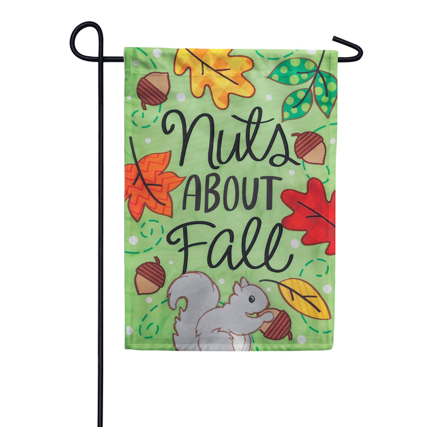 Custom Decor Applique Garden Flag - Nuts About Fall