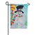 Custom Decor Applique Garden Flag - Snowman Broom