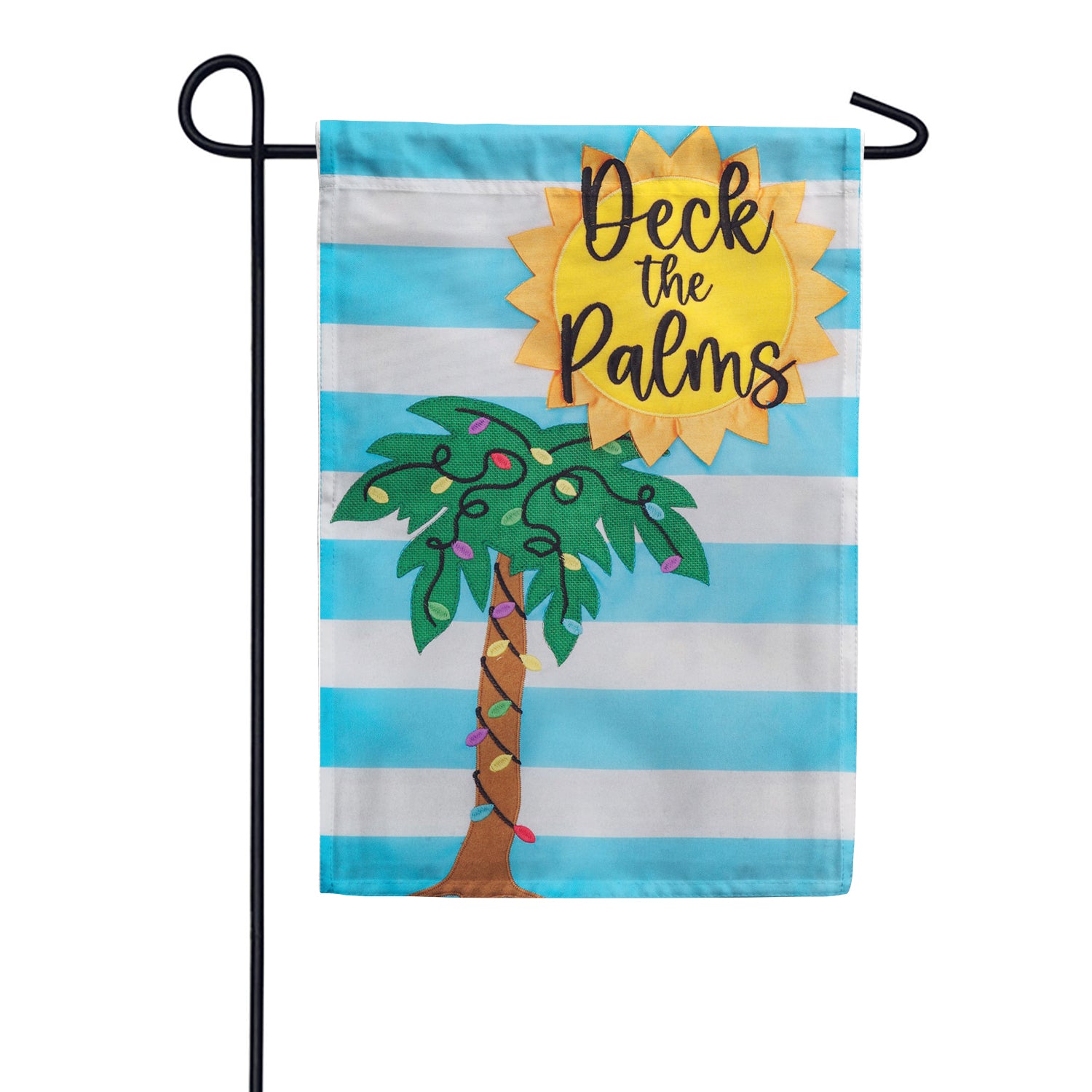 Custom Decor Applique Garden Flag - Deck the Palms