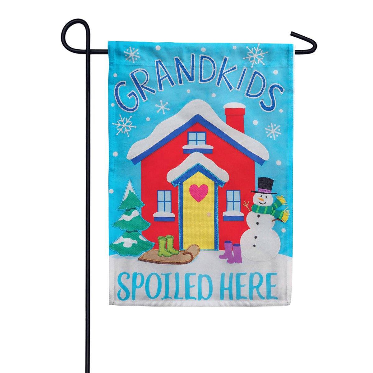 Custom Decor Applique Garden Flag - Grandkids Spoiled