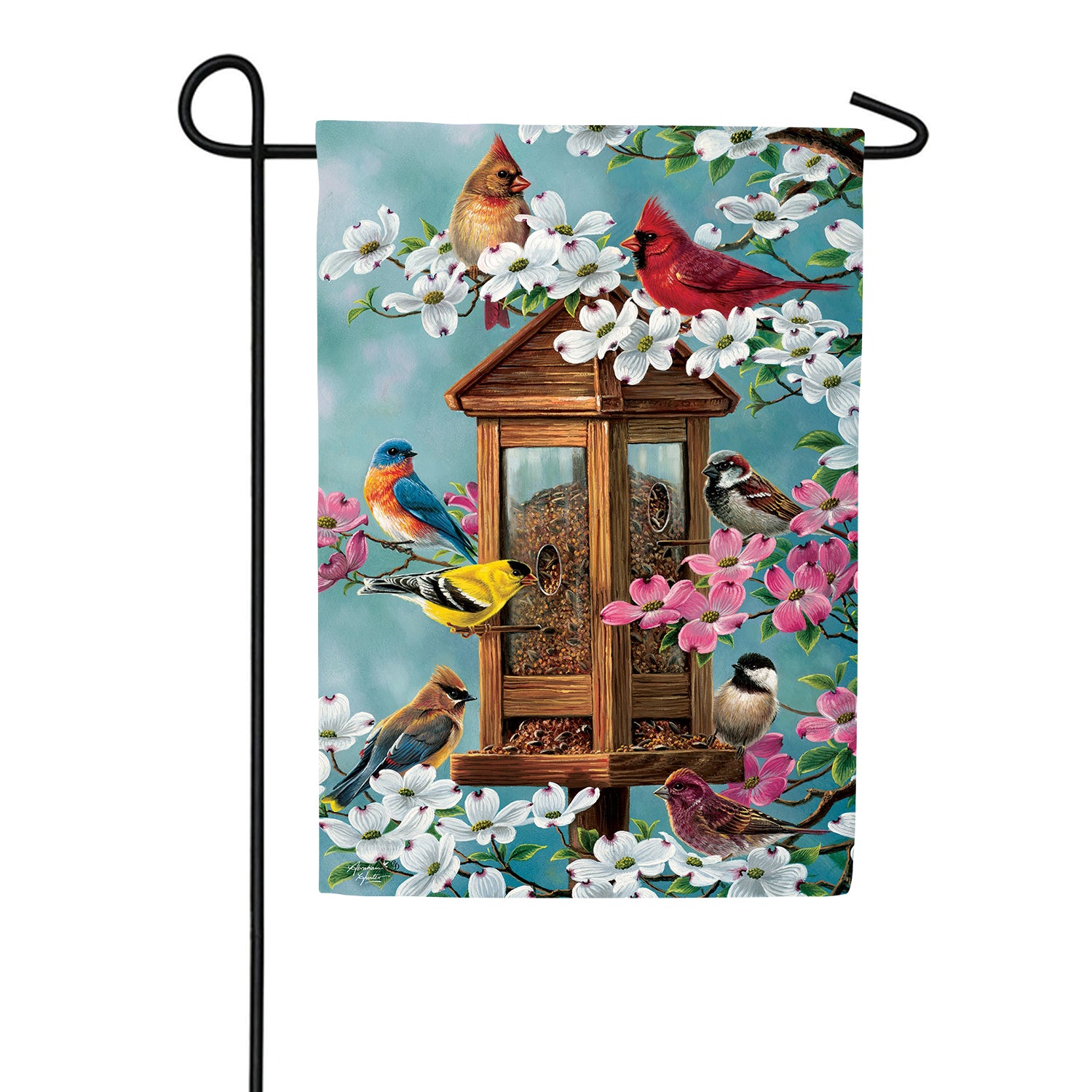 Songbird Feeder Garden Flag