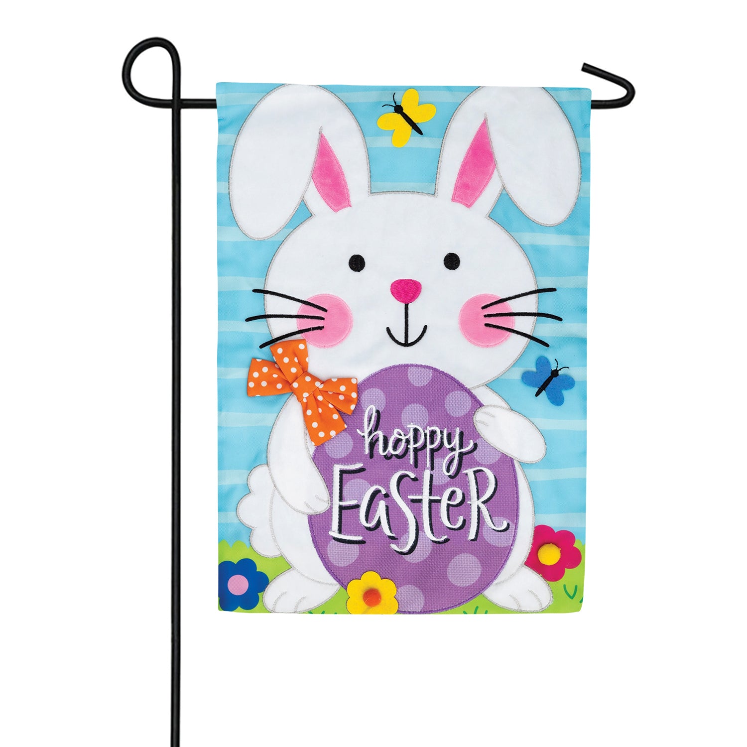 Easter Bunny Applique Garden Flag