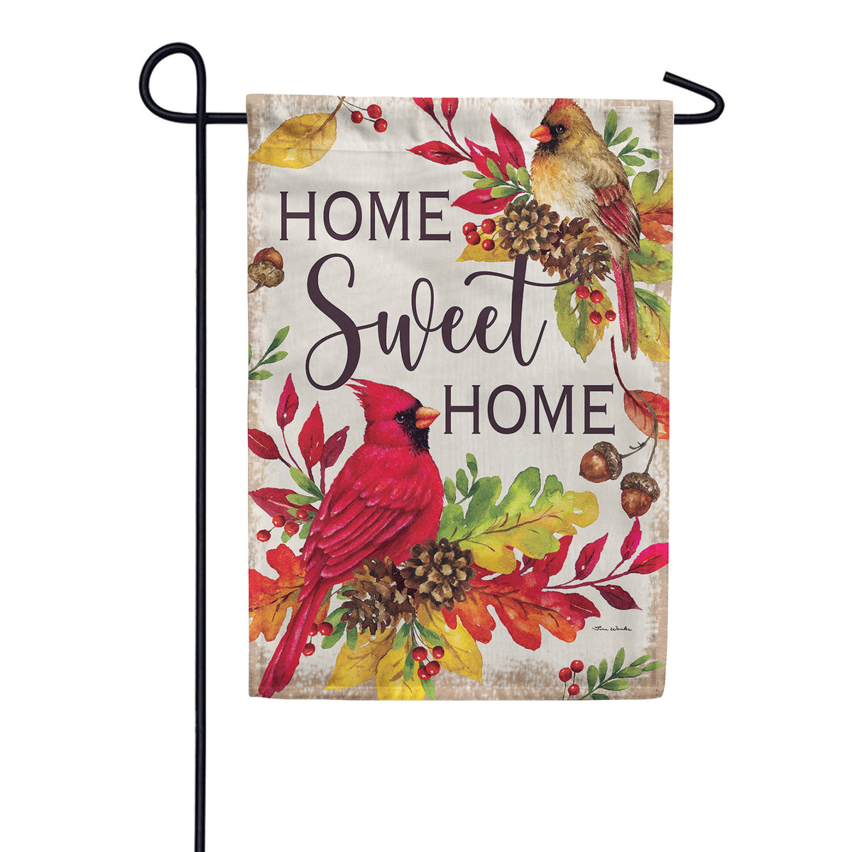 Custom Decor Home Sweet Cardinals House Flag