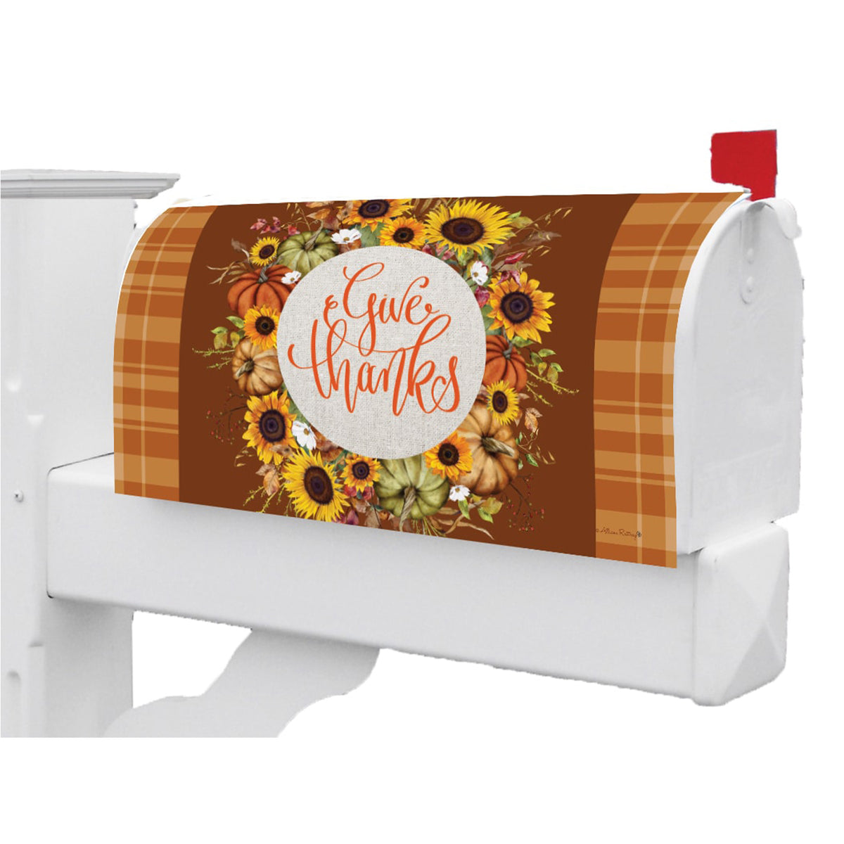 Custom Decor Mailbox Makeover - Give Thanks Wreath