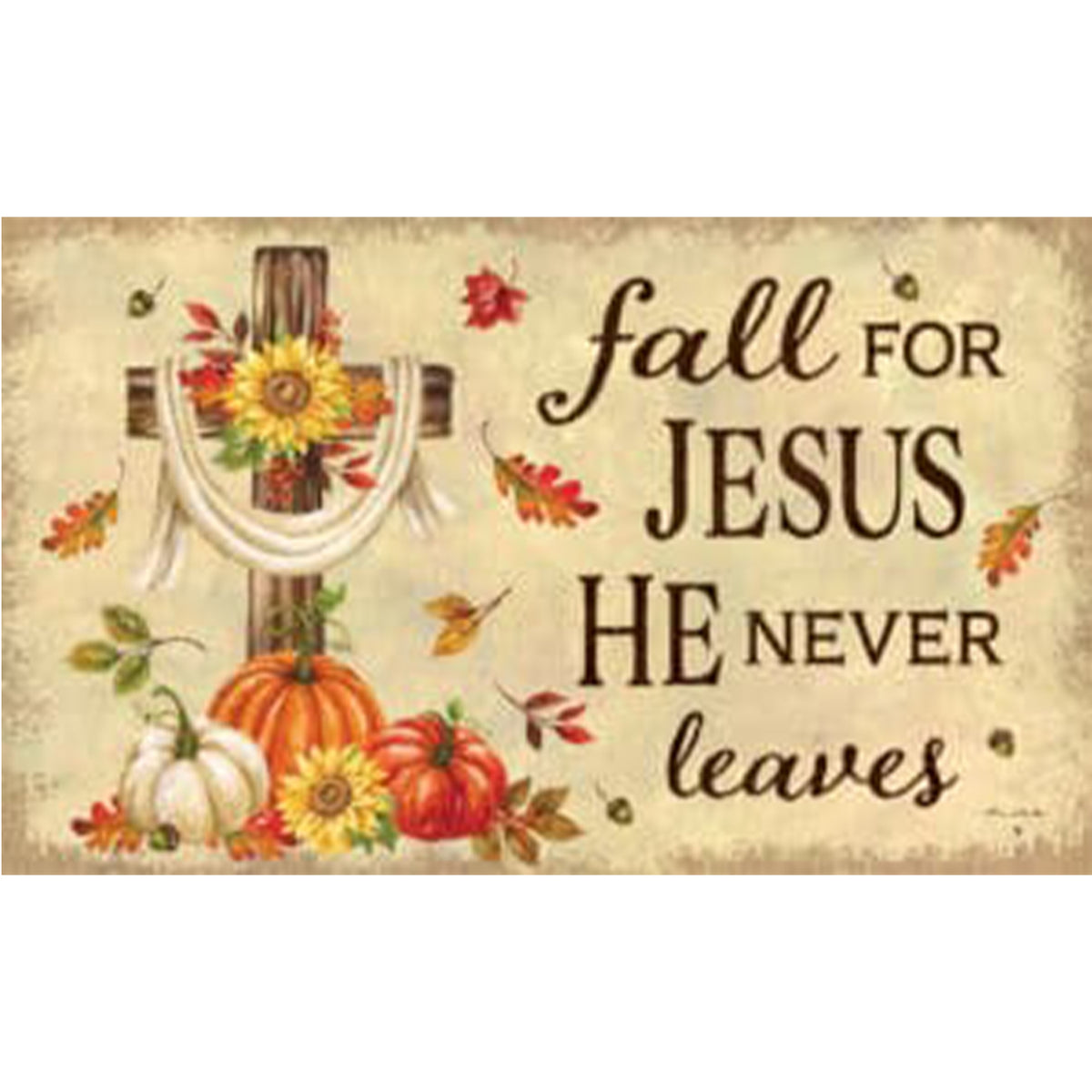 Custom Decor Mat - Fall for Jesus