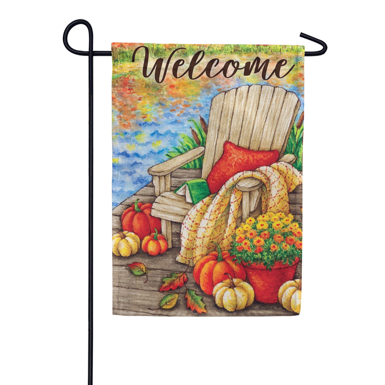 Custom Decor Waters Edge Garden Flag