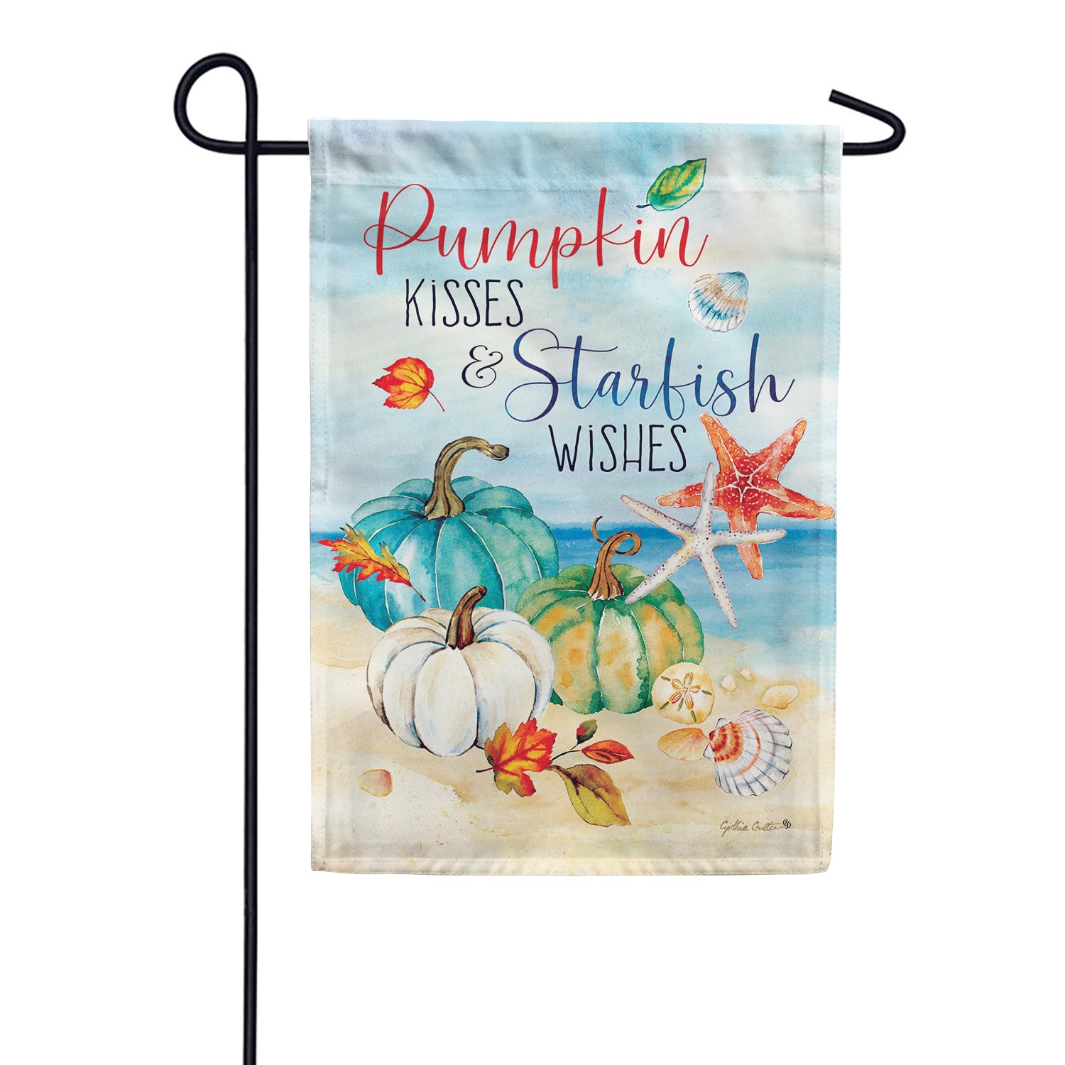 Custom Decor Pumpkin Kisses Garden Flag