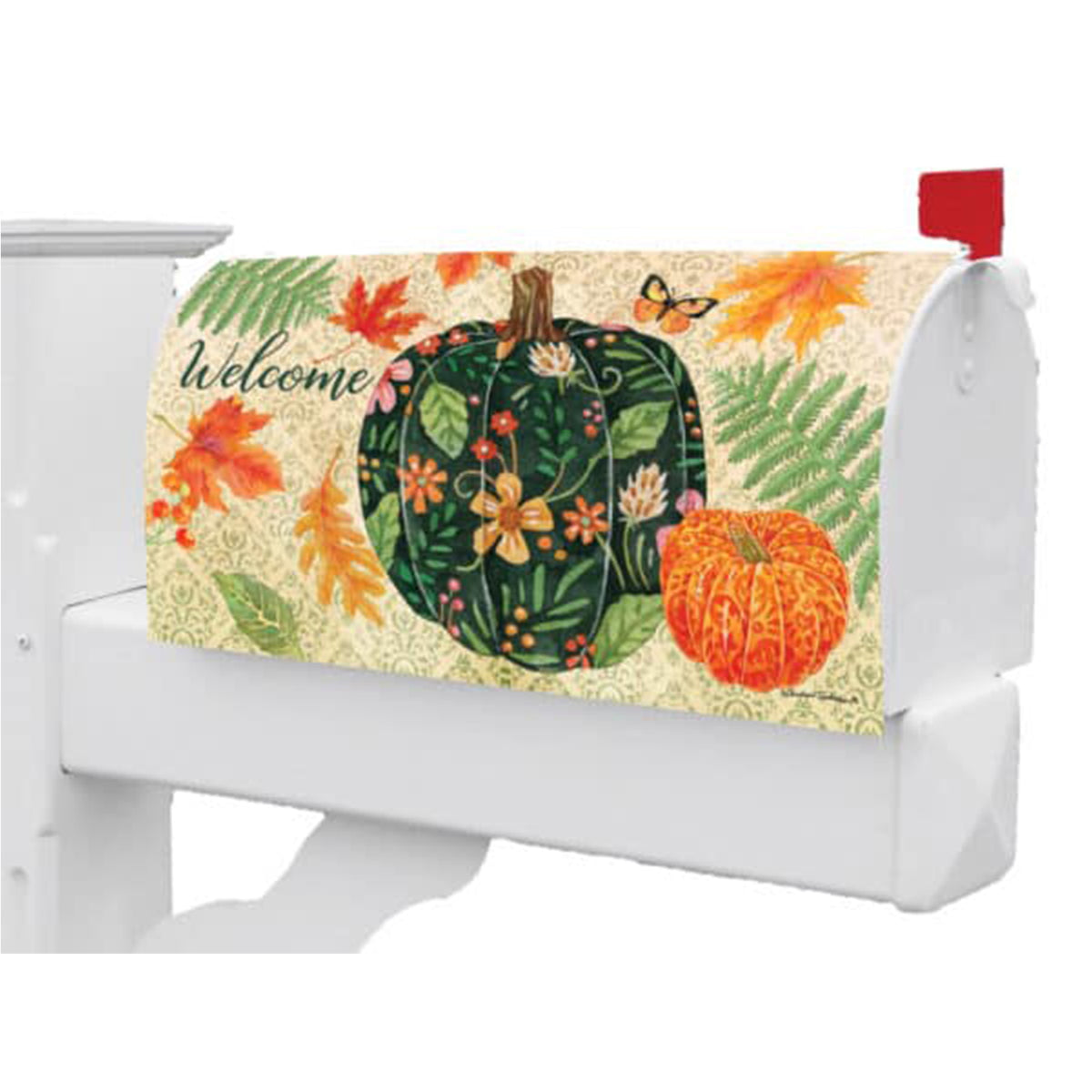 Custom Decor Mailbox Makeover - Pumpkin & Leaves