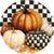 Custom Decor Accent Magnet - Checkered Pumpkin