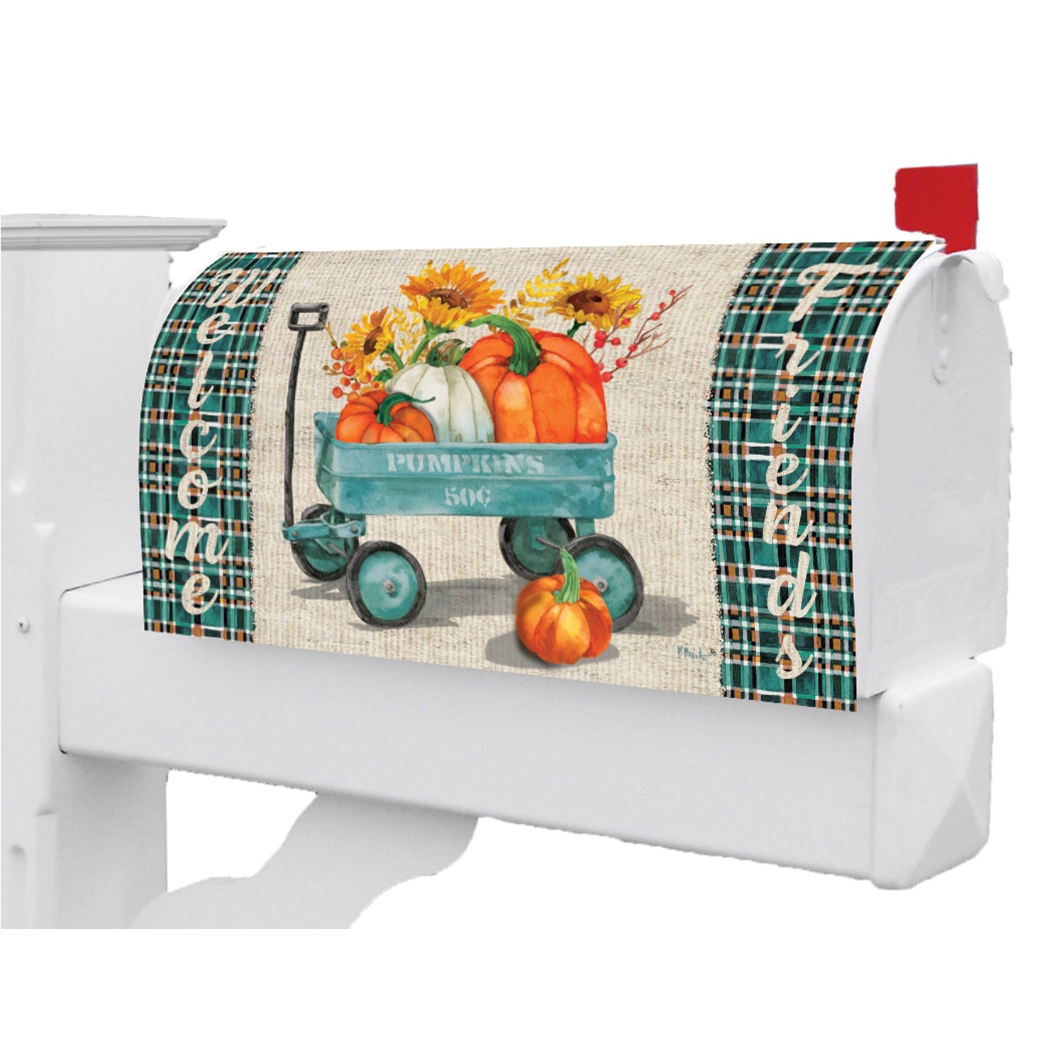 Custom Decor Mailbox Makeover - Pumpkin Wagon