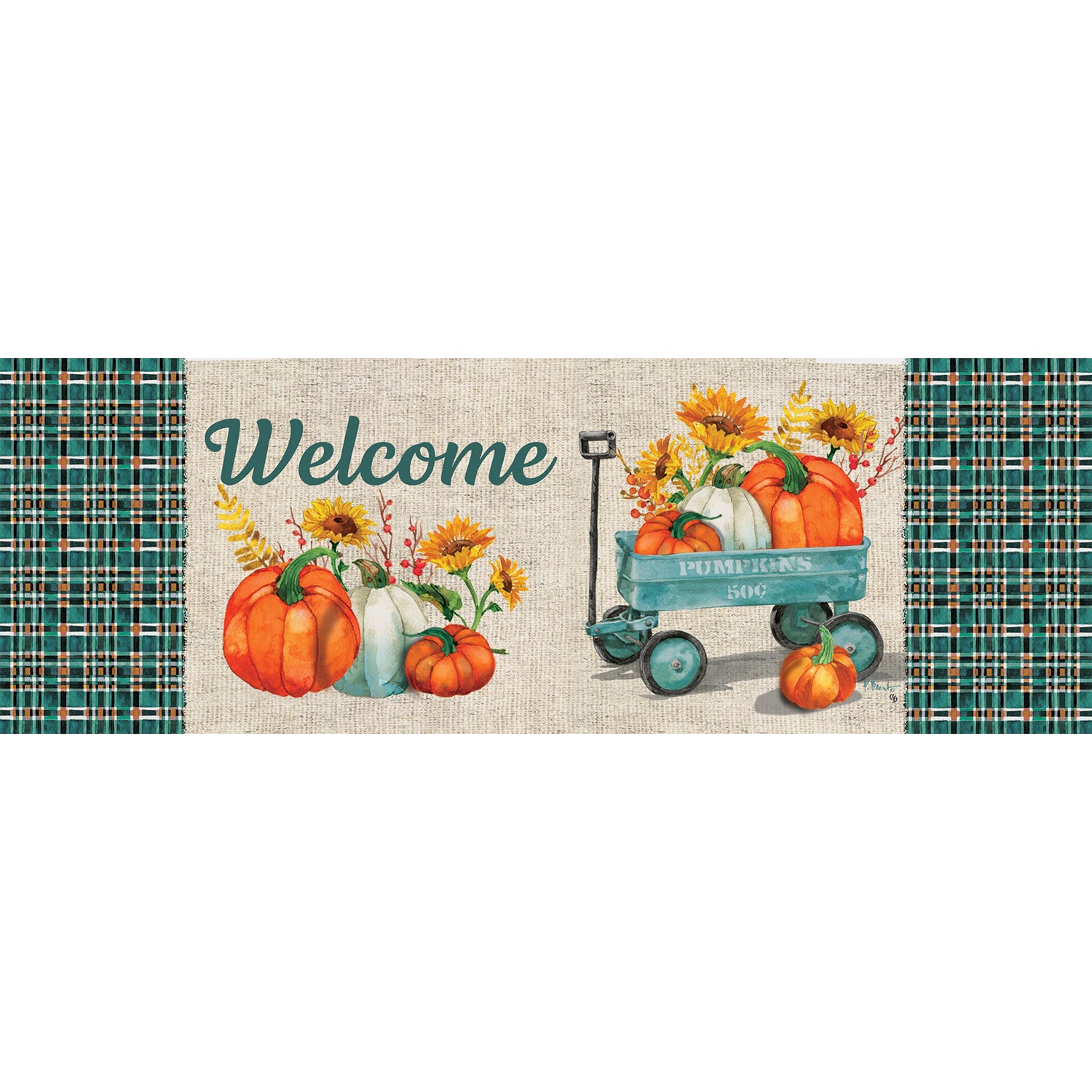Custom Decor Pumpkin Wagon Signature Sign