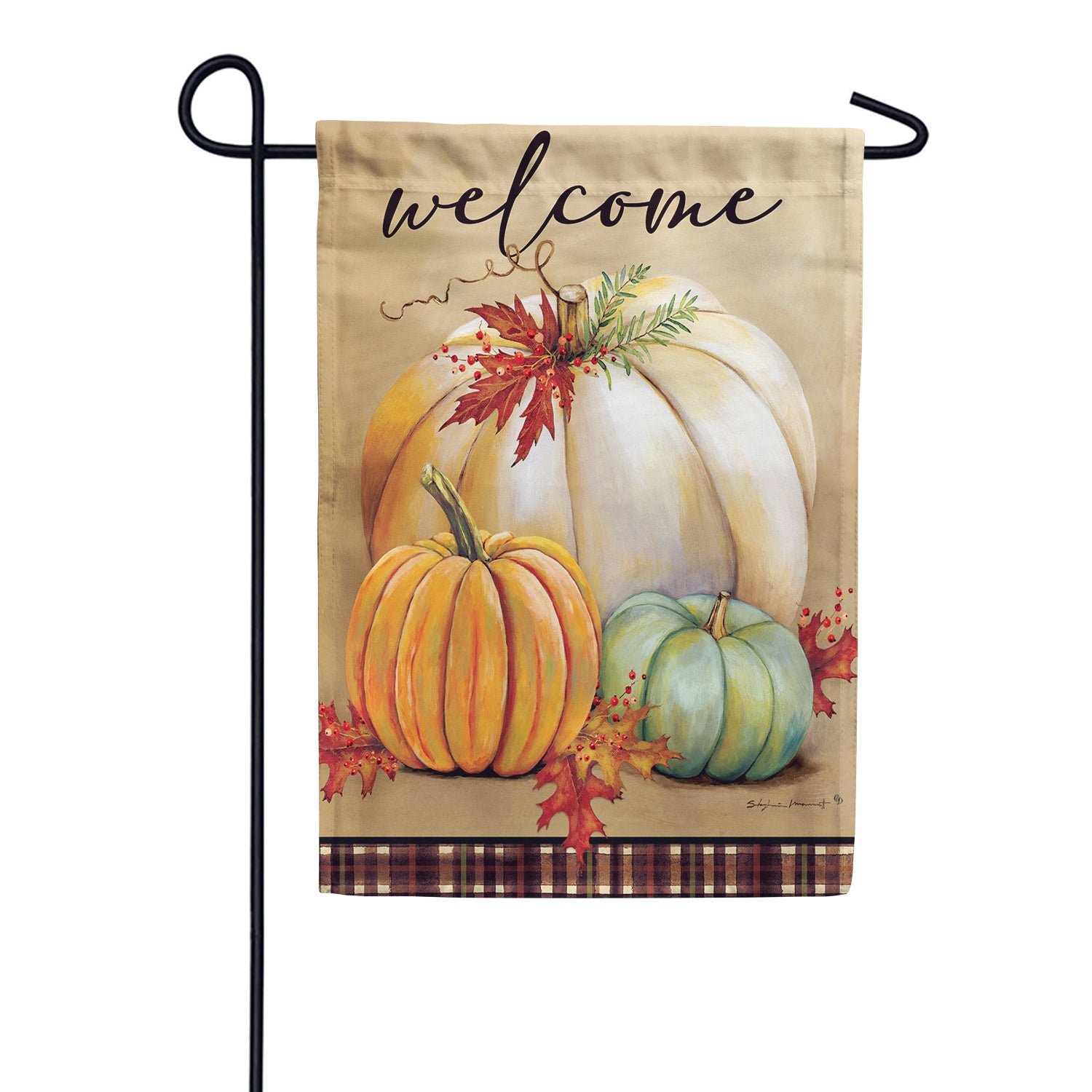 Custom Decor Pumpkin Trio Garden Flag