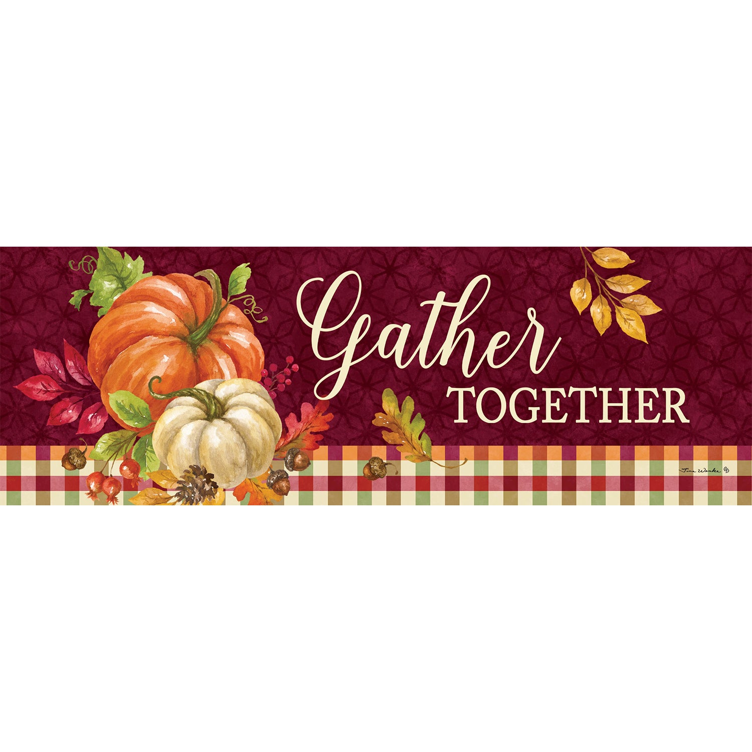 Custom Decor Gather Pumpkin Signature Sign