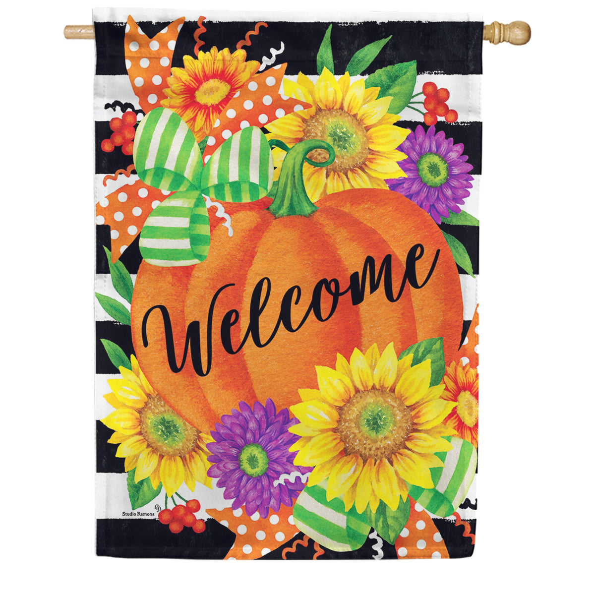 Custom Decor House Flag - Pumpkin Splendor