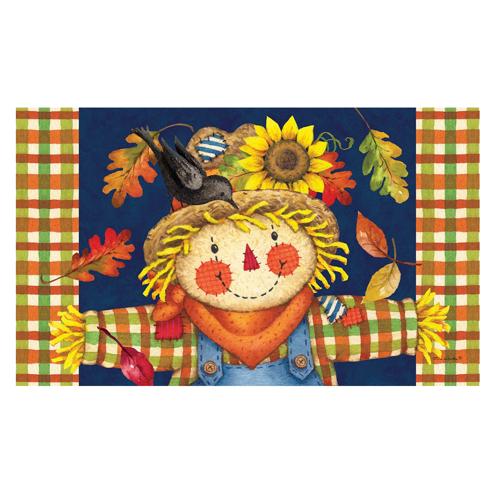 Custom Decor Mat - Scarecrow Plaid