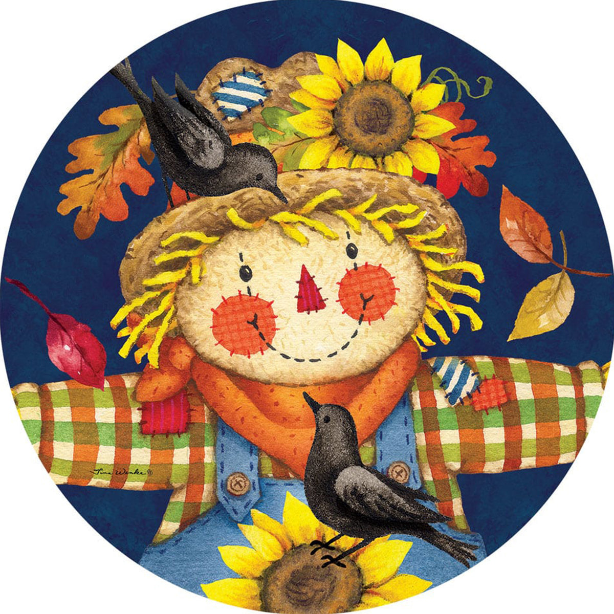 Custom Decor Accent Magnet - Scarecrow Plaid