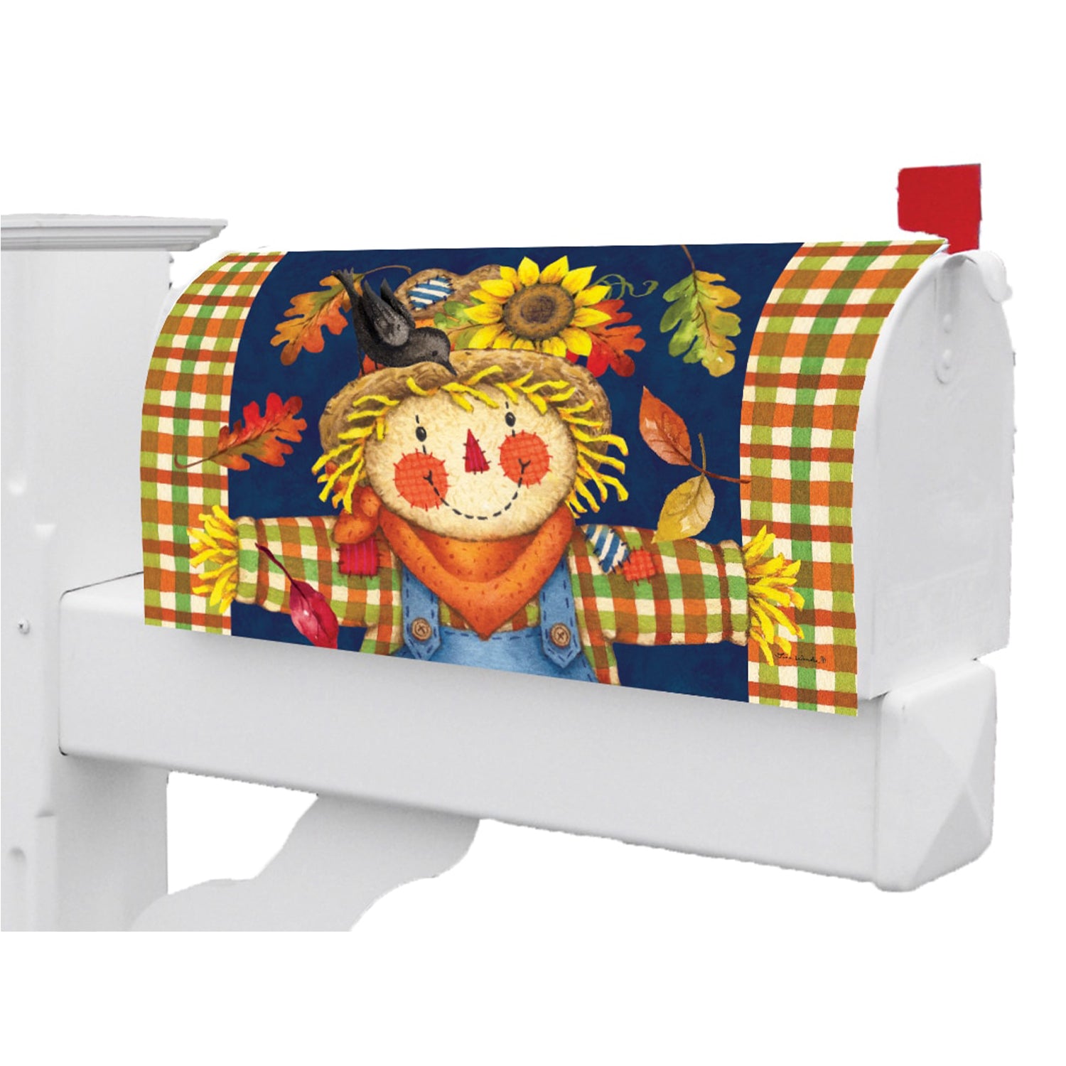 Custom Decor Mailbox Makeover - Scarecrow Plaid