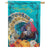 Custom Decor Happy Thanksgiving Teal Turkey House Flag
