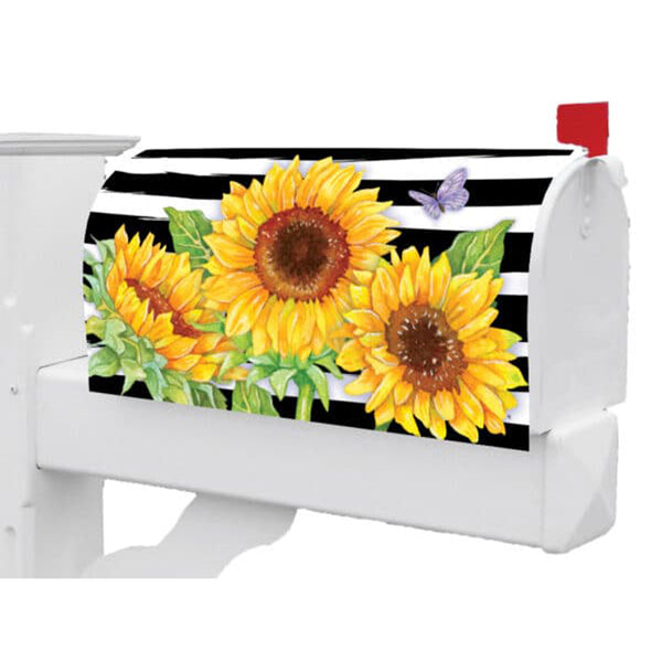 Custom Decor Mailbox Makeover - Sunflower Stripes