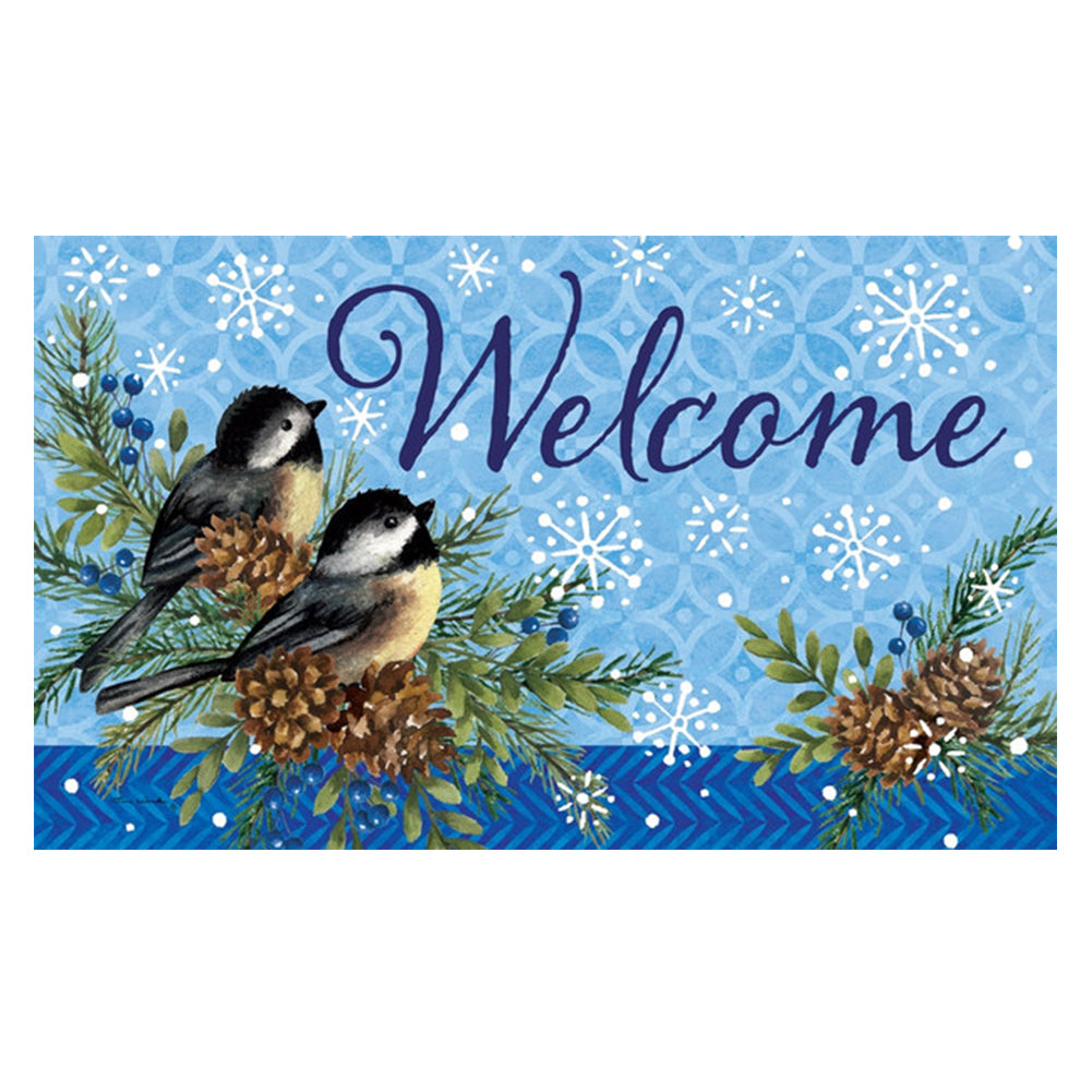 Custom Decor - Winter Chickadees - Mat