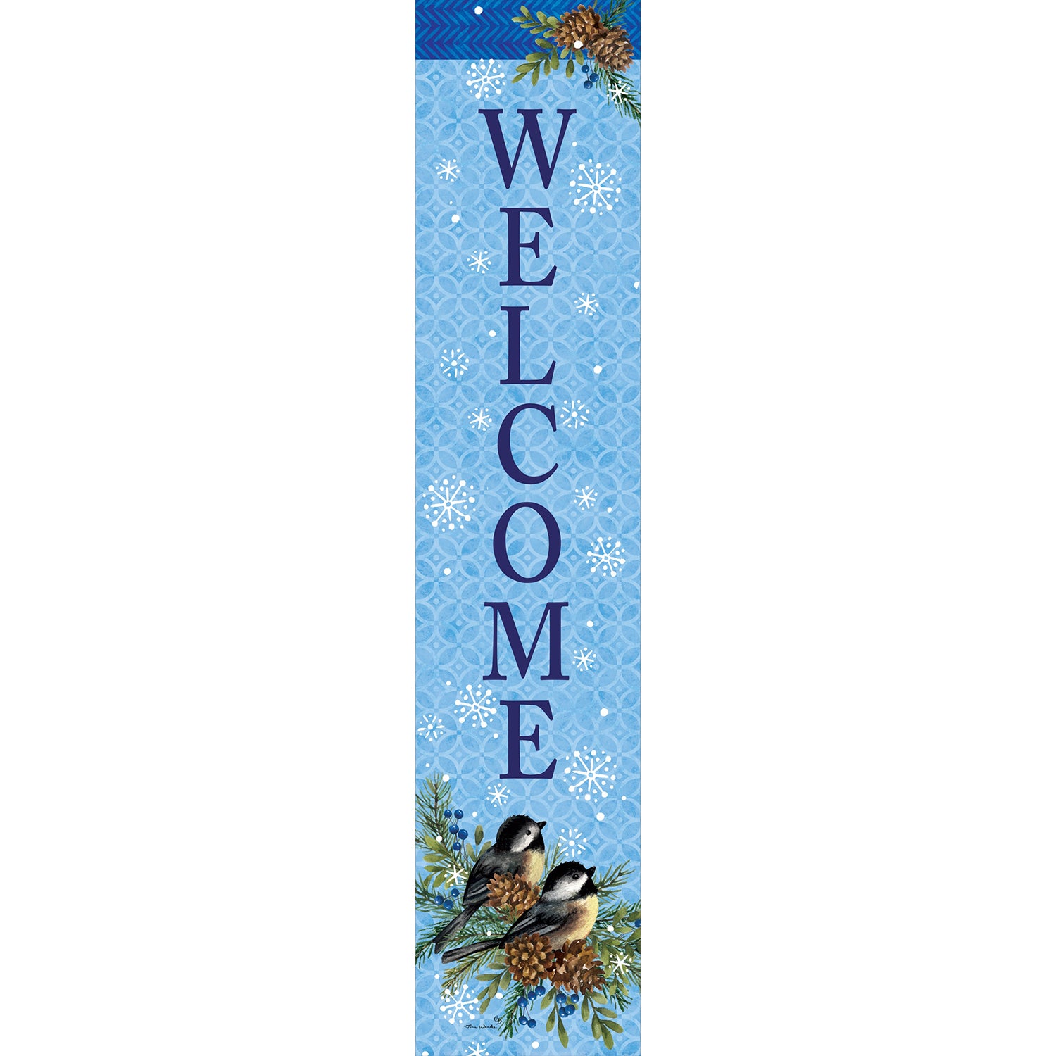 Custom Decor Yard Expression - Winter Chickadees