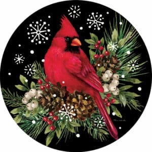 Custom Decor Accent Magnet - Cardinal Pine Cones