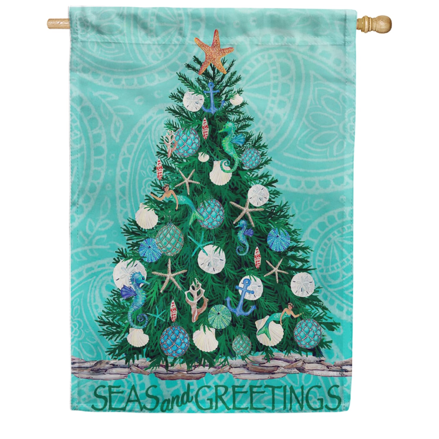 Custom Decor House Flag - Seas and Greetings