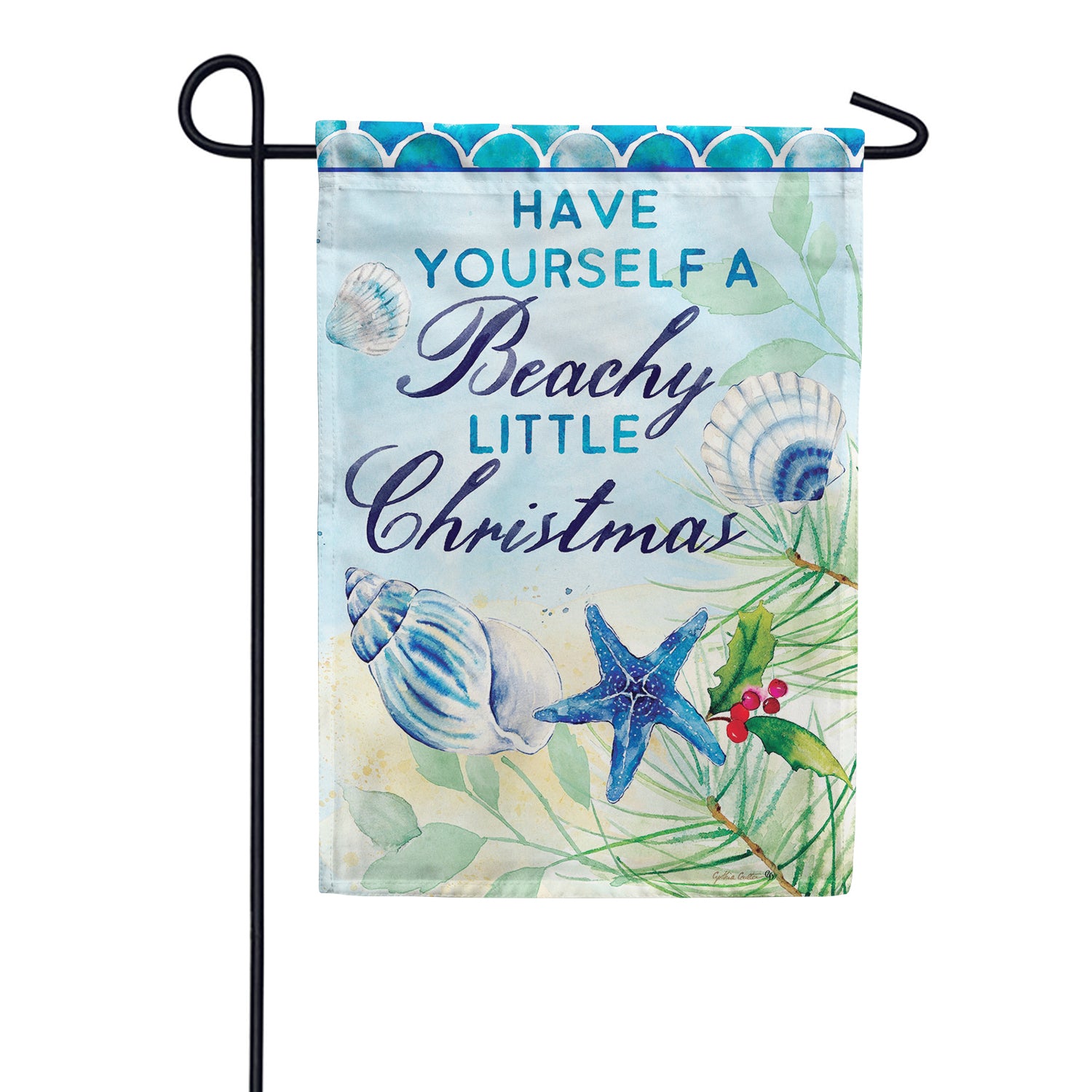 Custom Decor Garden Flag - Beachy Christmas