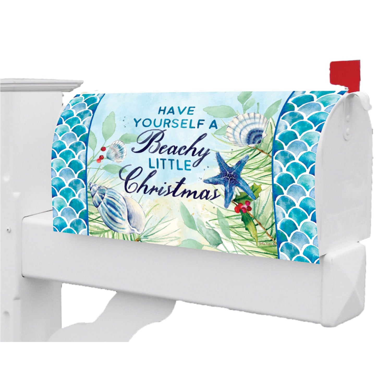 Custom Decor Beachy Christmas Mailbox Makeover