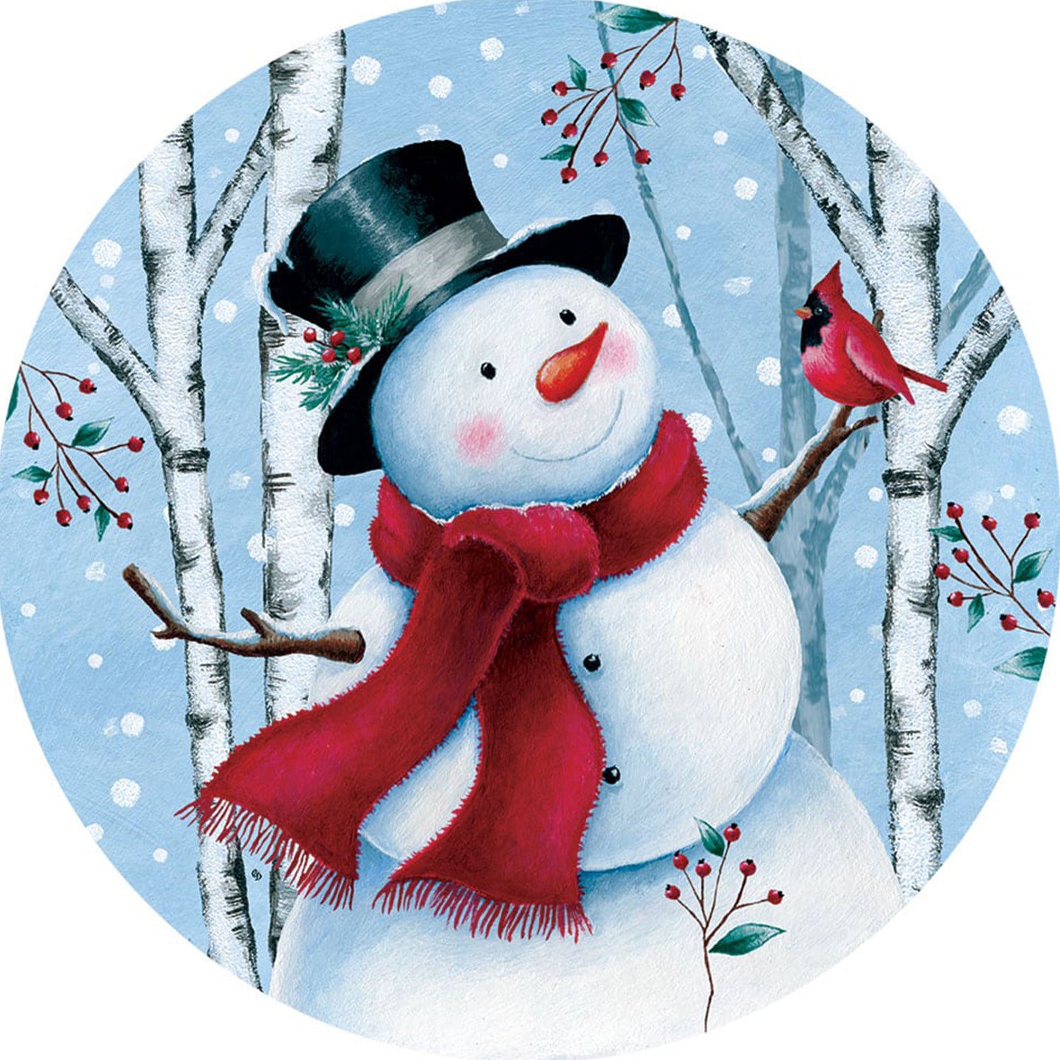 Custom Decor Accent Magnet - Top Hat Snowman