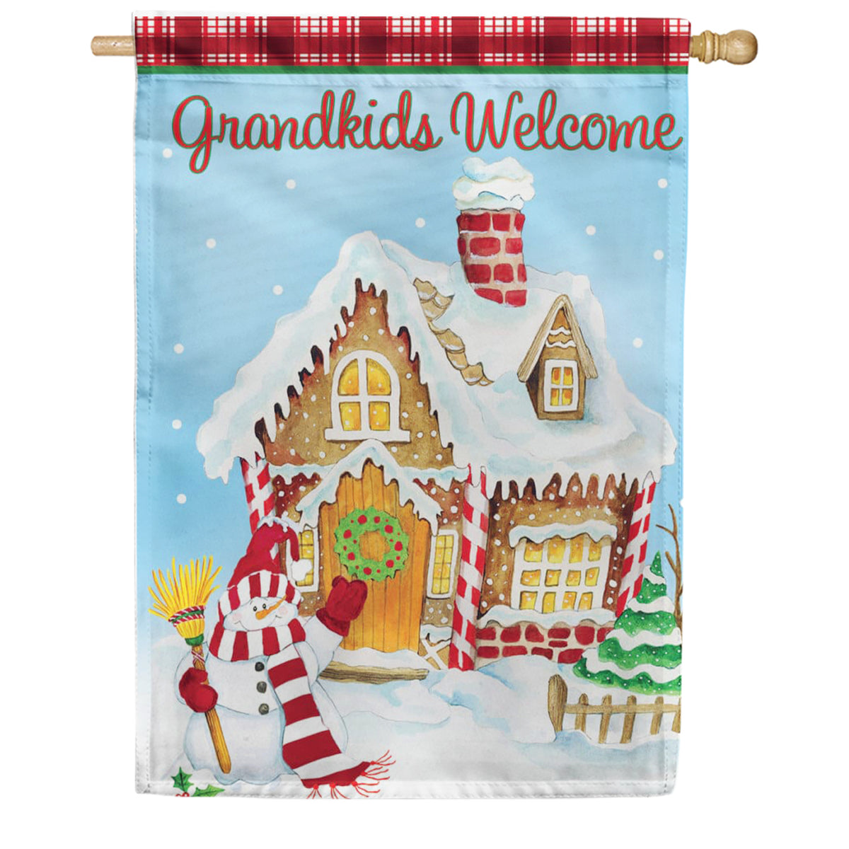 Custom Decor House Flag - Grandkids Welcome