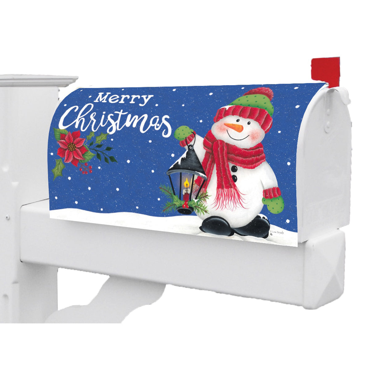 Custom Decor Snowman Lantern Mailbox Makeover